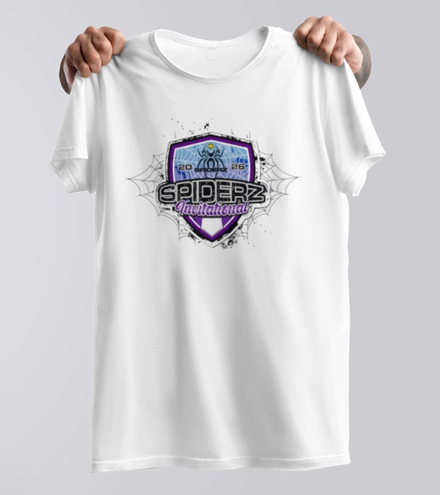 Spiderz Invitational Softball Shield With Web And Ball T-Shirt