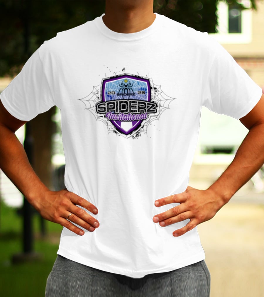 Spiderz Invitational Softball Shield With Web And Ball T-Shirt