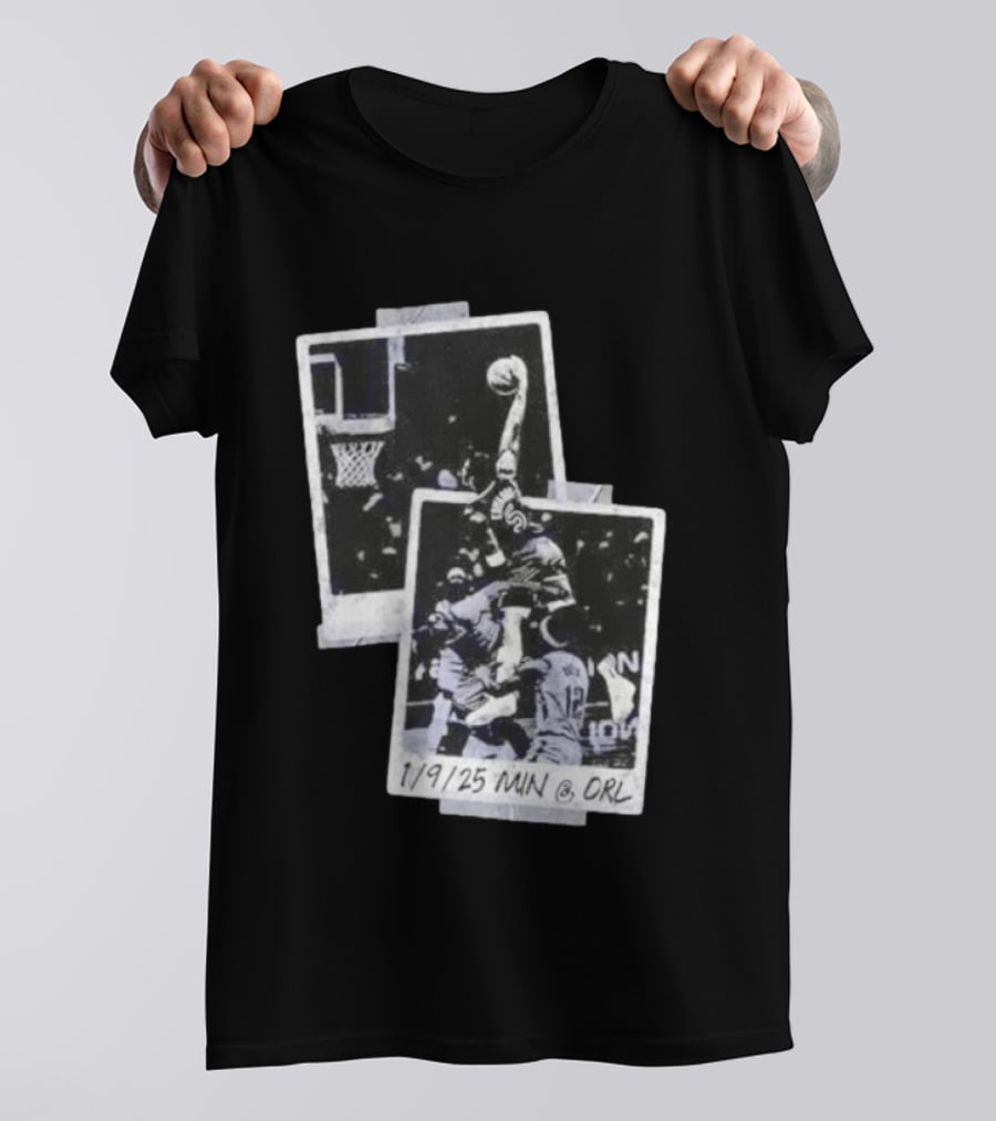 Anthony Edwards Minnesota Timberwolves Slam Dunk 1/9/25 MIN @ ORL T-Shirt