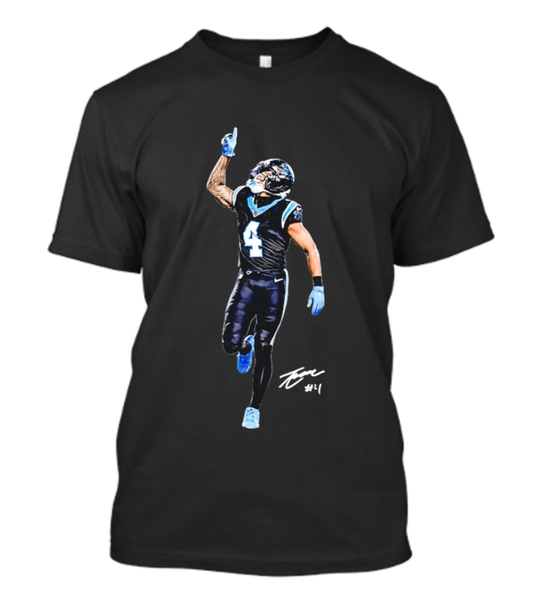 Chuba Hubbard Carolina Panthers Number 30 Football Player T-Shirt