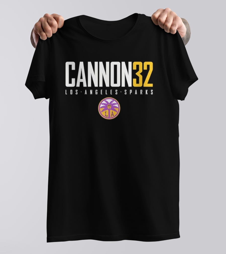Cannon 32 Los Angeles Sparks WNBA Basketball T-Shirt