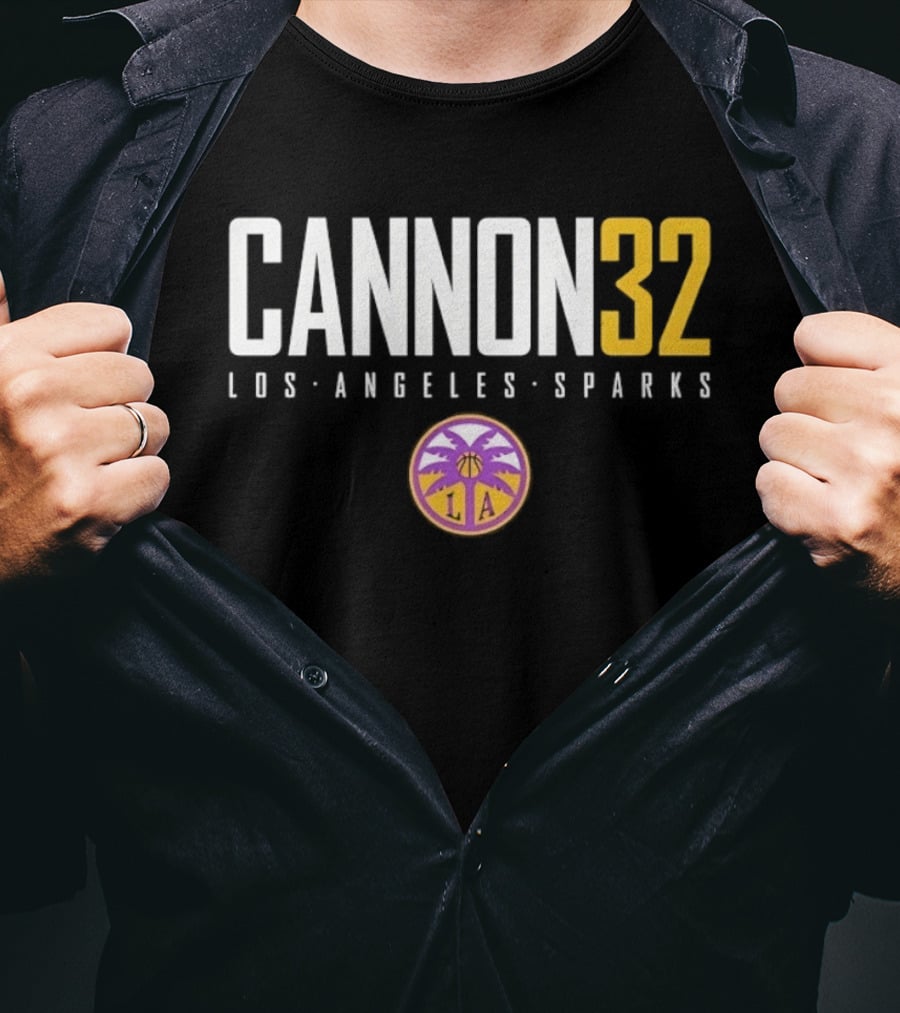 Cannon 32 Los Angeles Sparks WNBA Basketball T-Shirt