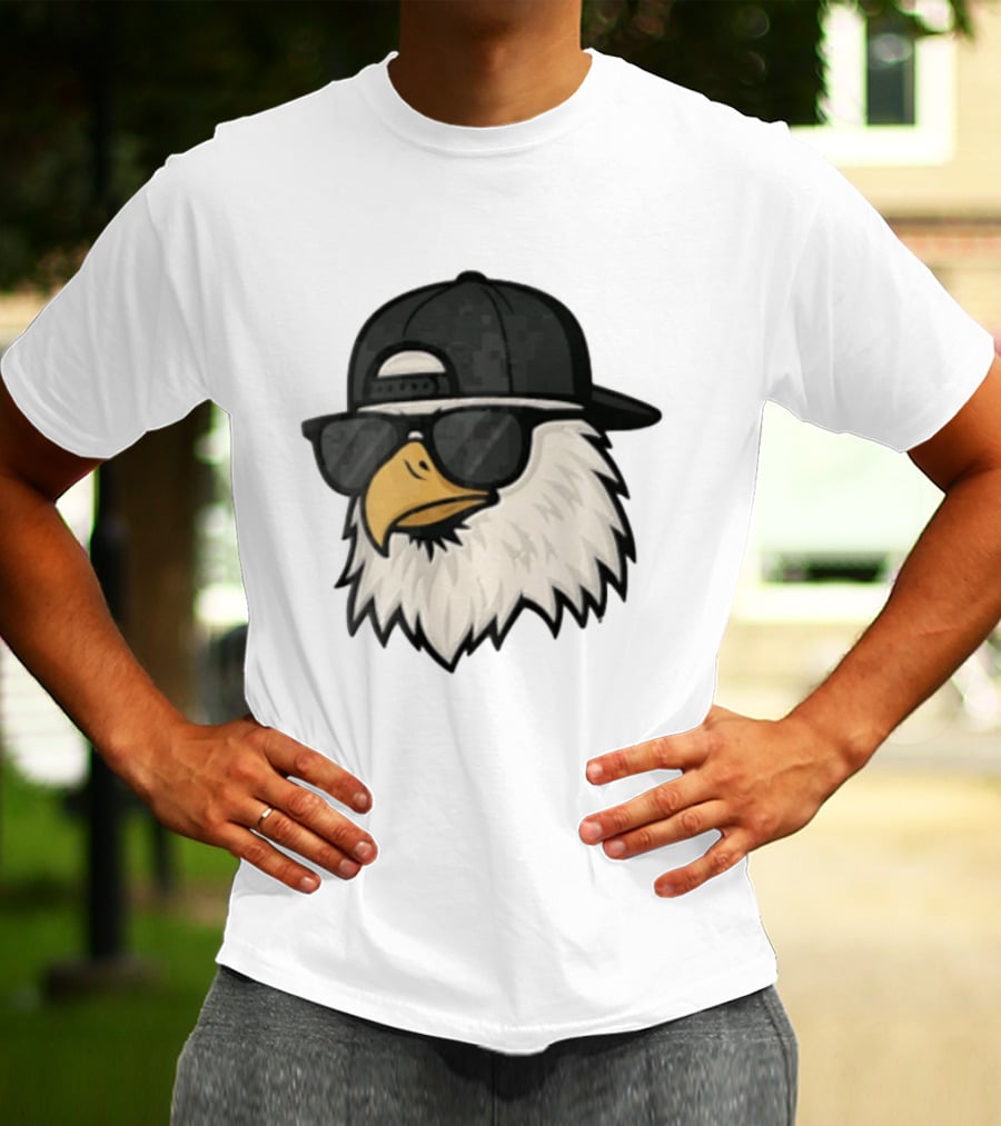 Bald Eagle Cool Sunglasses Hat T-Shirt