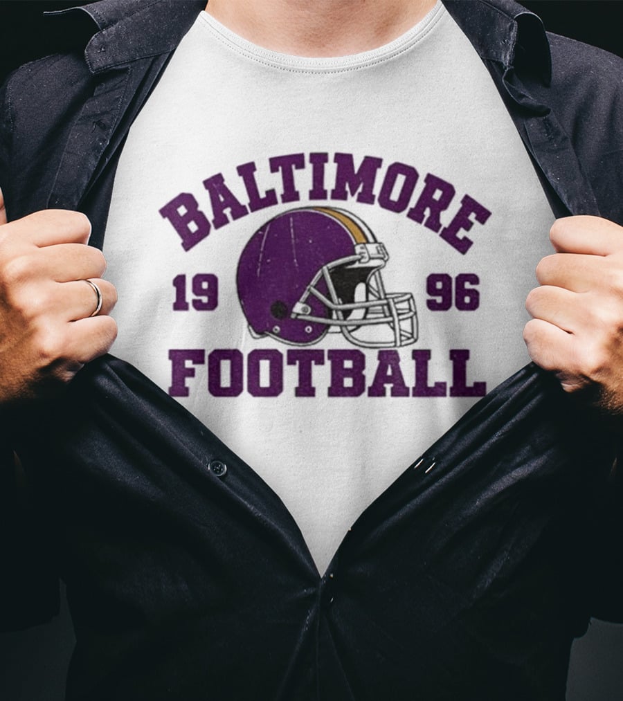 Baltimore Football 1996 Purple Helmet T-Shirt