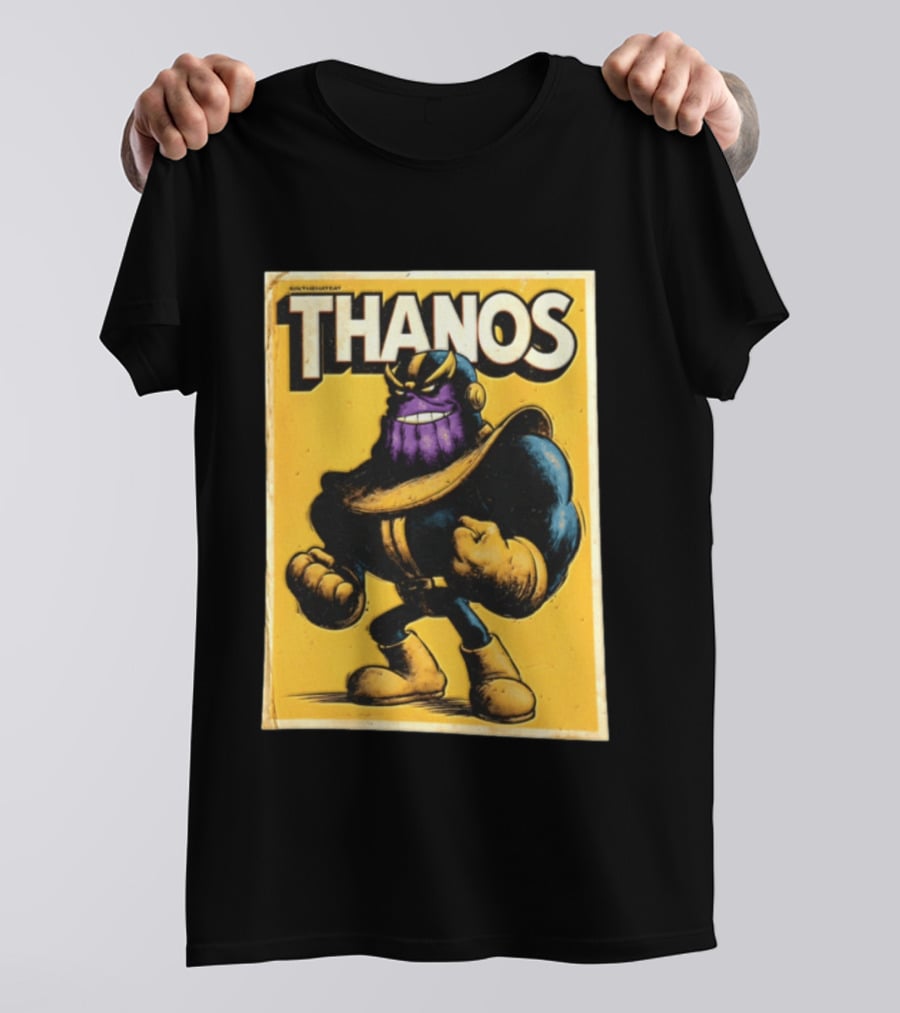 Thanos Marvel Superhero Purple Alien Villain Clenched Fist T-Shirt