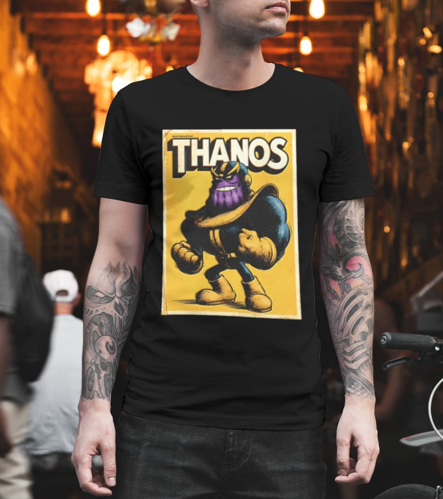 Thanos Marvel Superhero Purple Alien Villain Clenched Fist T-Shirt