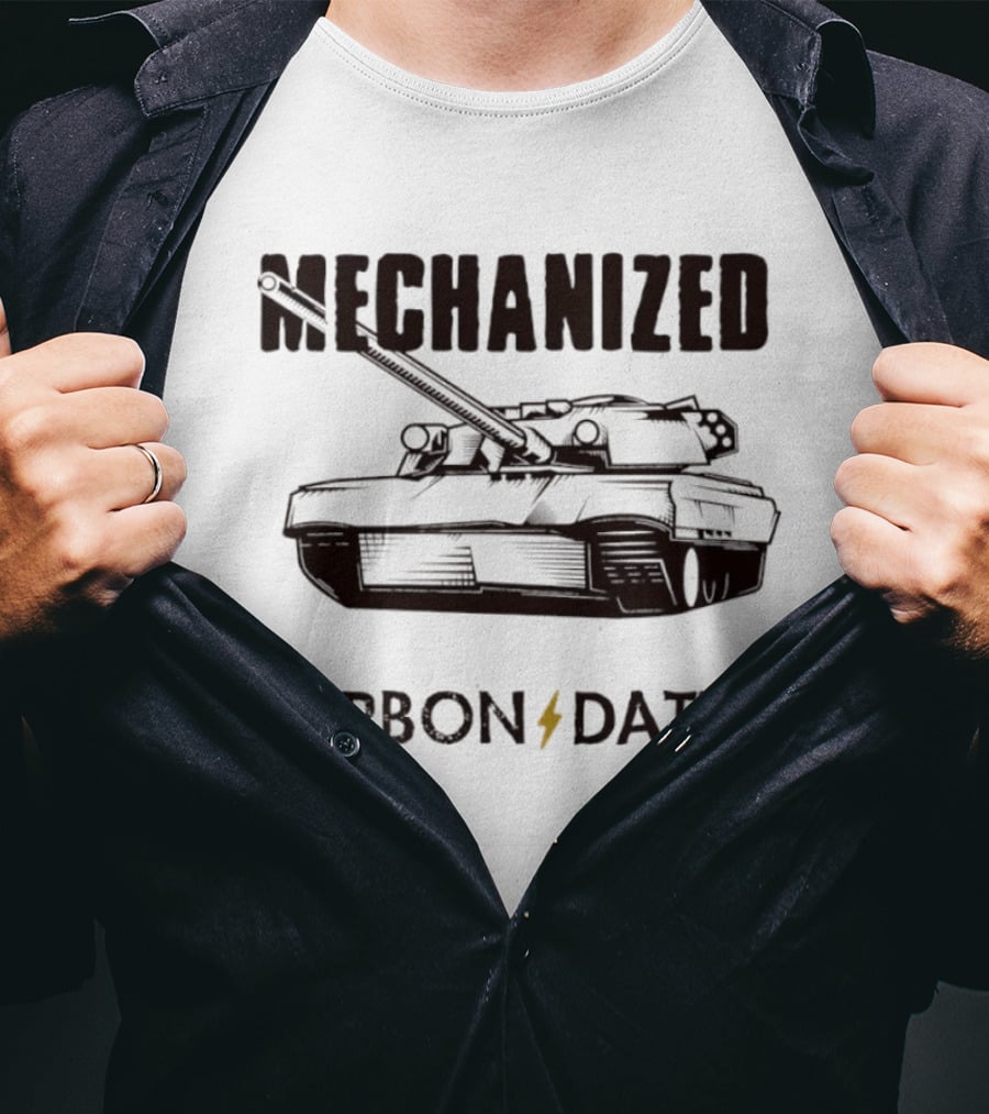Mechanized Carbon Dated Tank Military Armored Vehicle T-Shirt