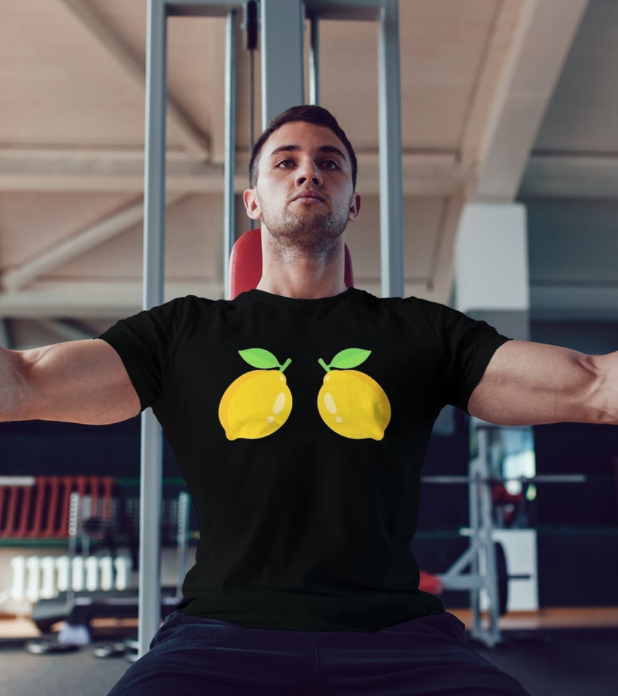 Two Lemons Minimalist Citrus Fruit T-Shirt