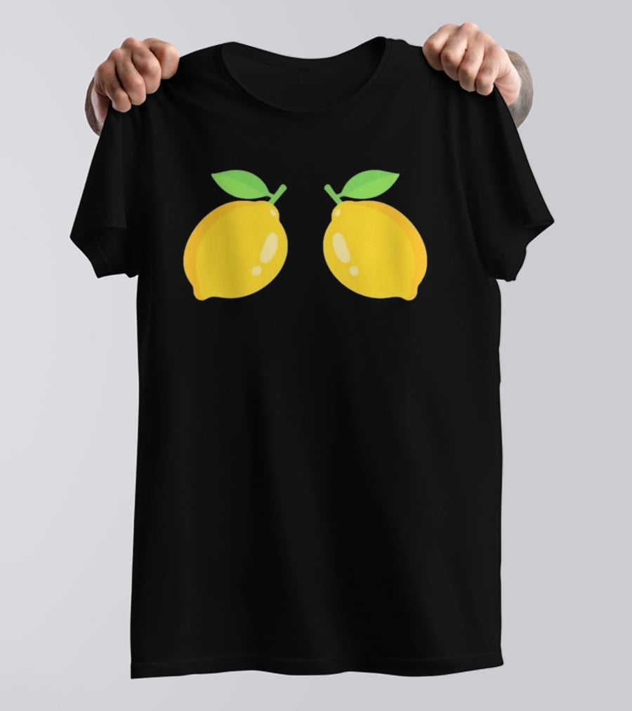 Two Lemons Minimalist Citrus Fruit T-Shirt