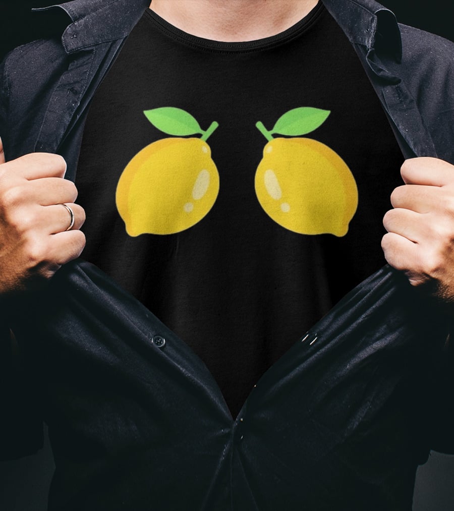 Two Lemons Minimalist Citrus Fruit T-Shirt
