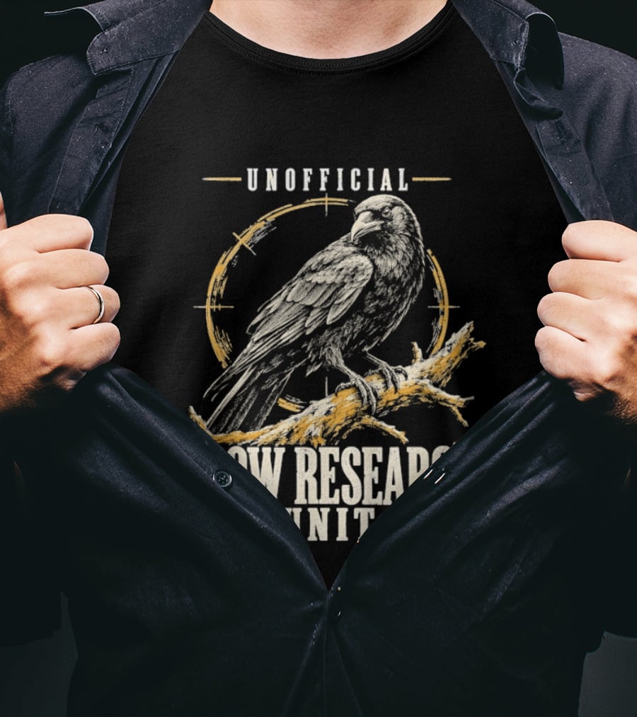 Unofficial Crow Research Unit Bird Ornithology T-Shirt