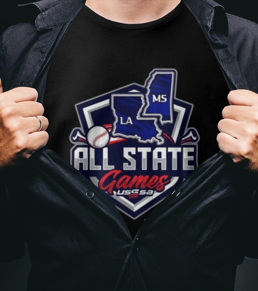 USSSA All State Games Louisiana Mississippi Baseball Event T-Shirt