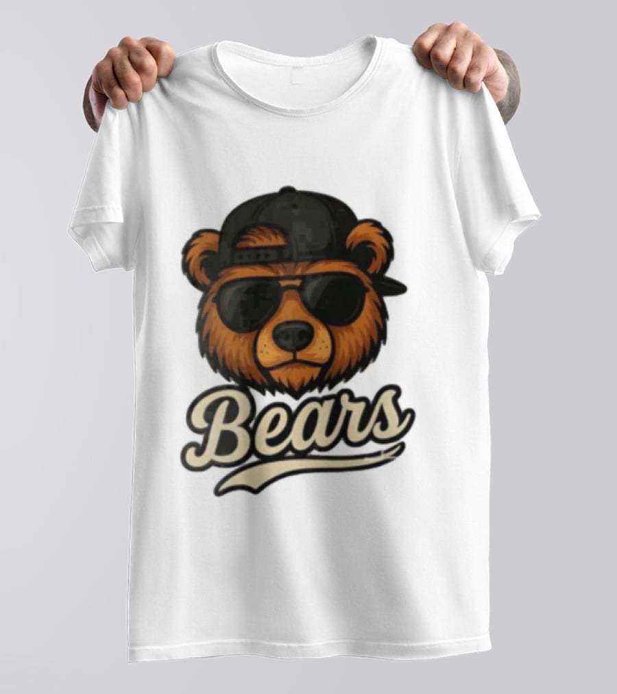 Chicago Bears Cool Bear In Sunglasses And Cap T-Shirt