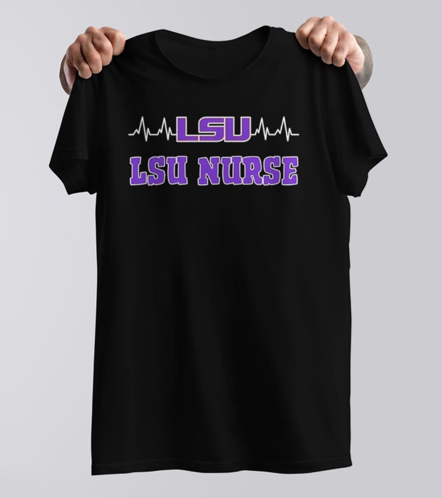 LSU Nurse Heartbeat Louisiana State University Tigers T-Shirt