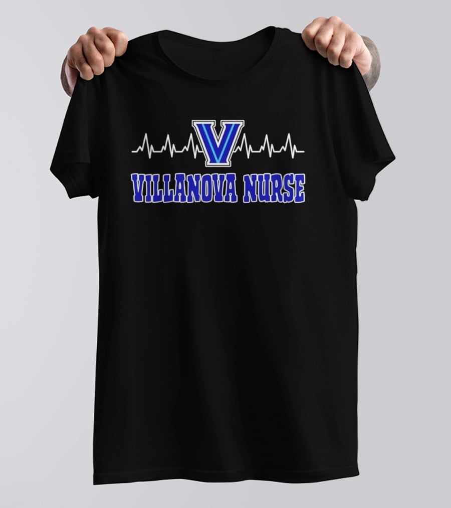 Villanova Nurse Heartbeat Wildcats V T-Shirt