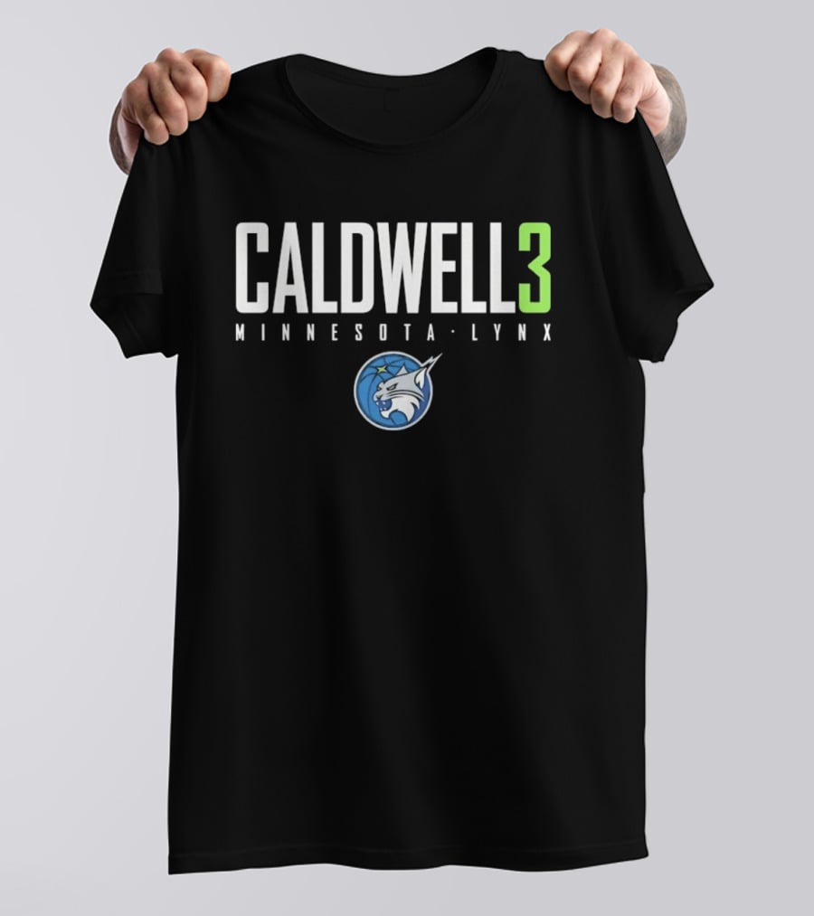 Caldwell 3 Minnesota Lynx Number Three WNBA Basketball T-Shirt
