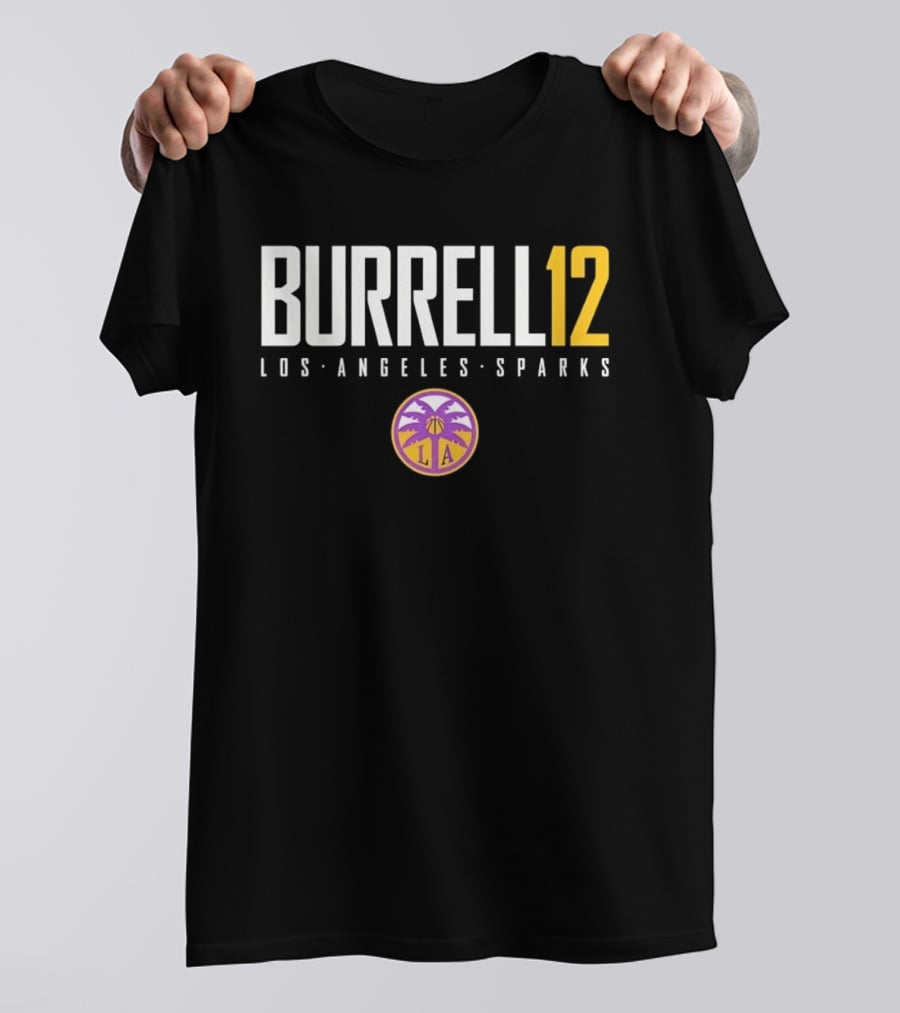 Burrell 12 Los Angeles Sparks WNBA Basketball T-Shirt