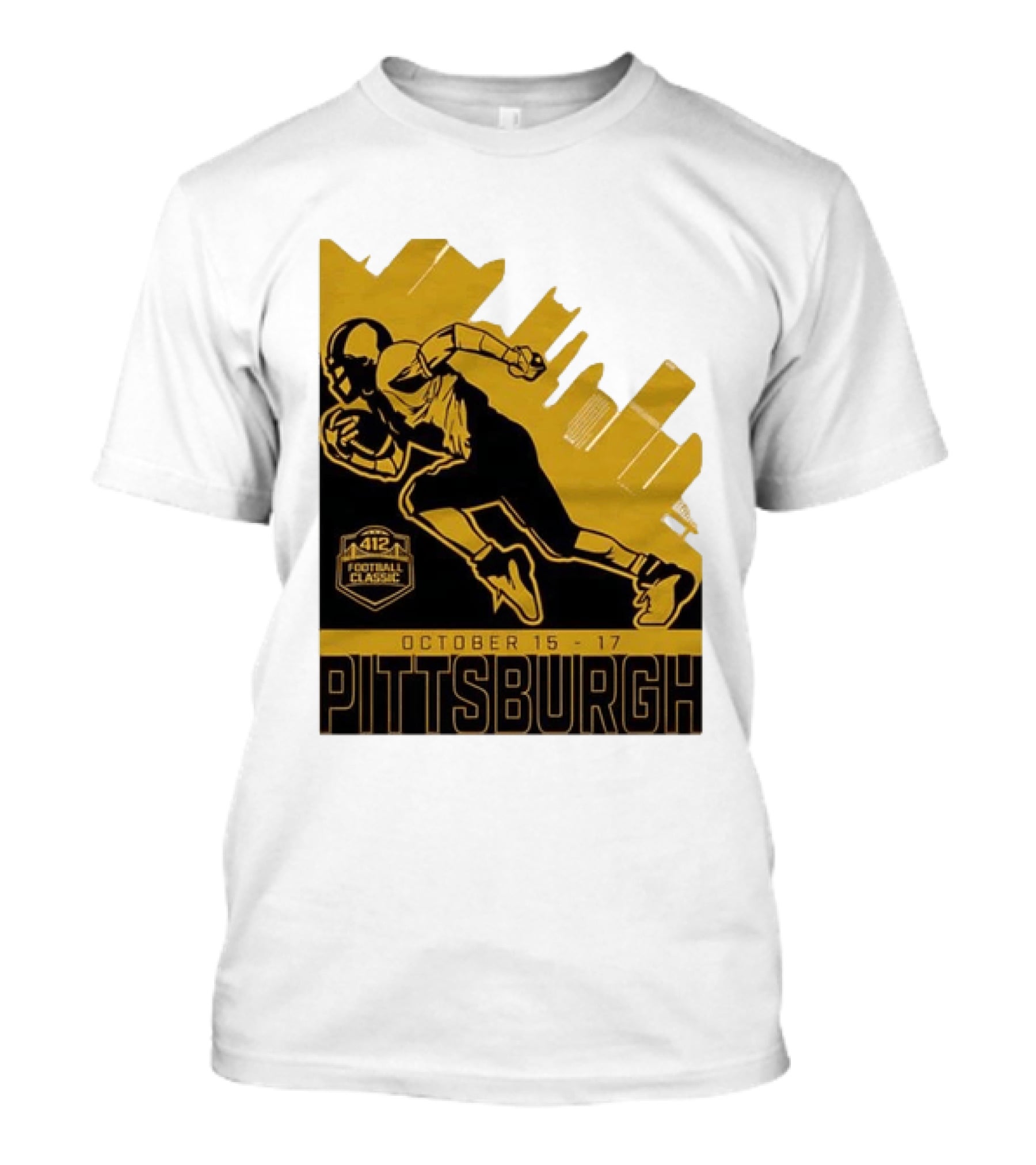 Pittsburgh 412 Football Classic October 15 17 Running Player T-Shirt