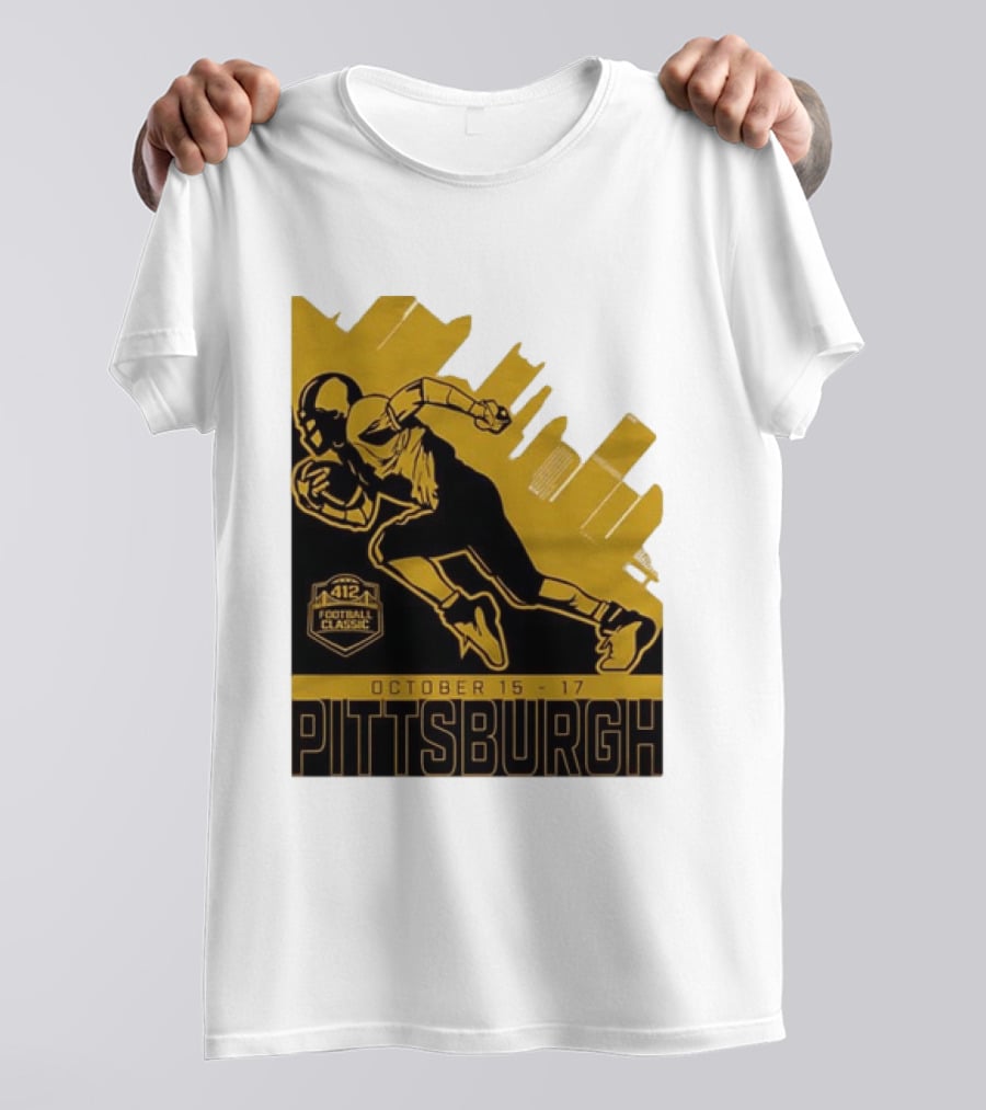 Pittsburgh 412 Football Classic October 15 17 Running Player T-Shirt