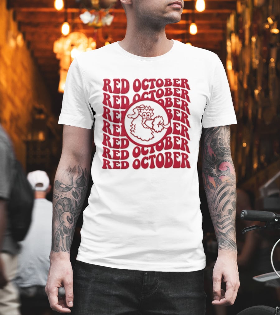 Philadelphia Phillies Red October 2023 Fan Gear With Phillie Phanatic T-Shirt