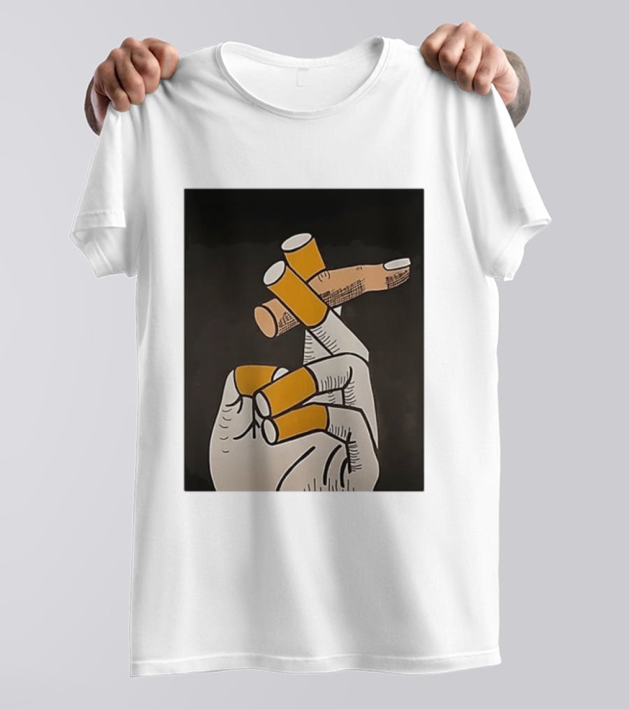 Hand With Cigarettes Smoker T-Shirt