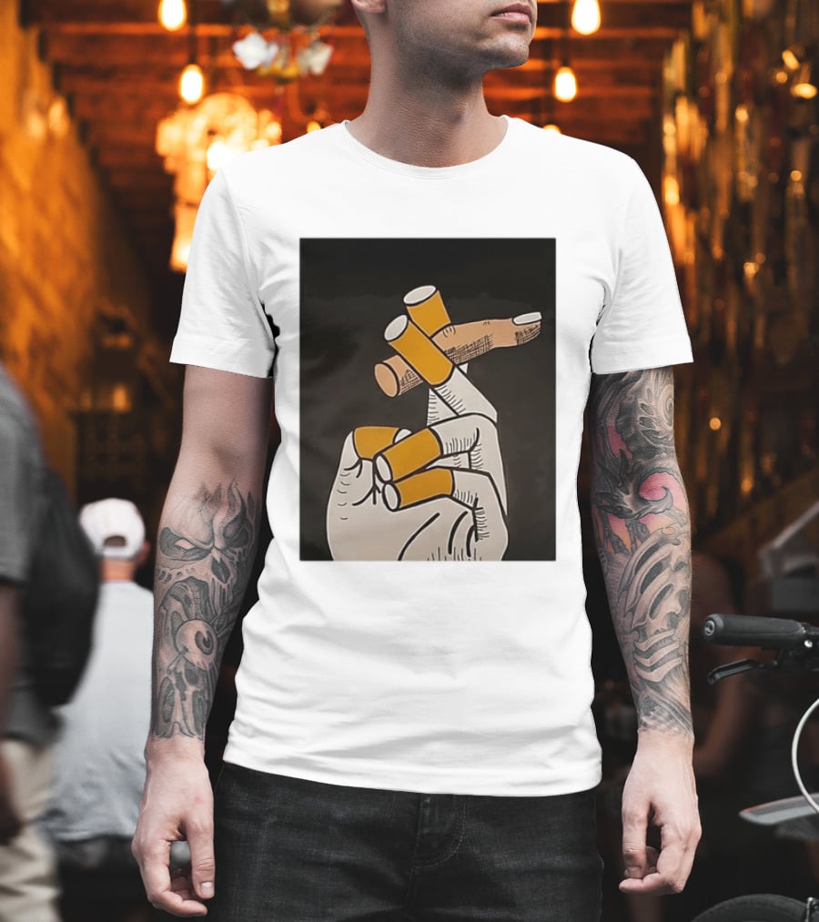 Hand With Cigarettes Smoker T-Shirt