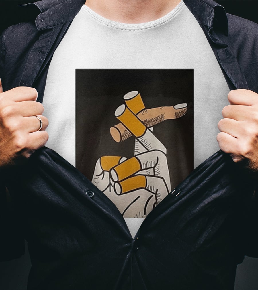 Hand With Cigarettes Smoker T-Shirt