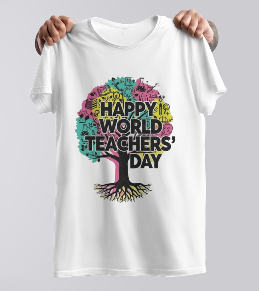 Happy World Teachers' Day Educational Tree T-Shirt