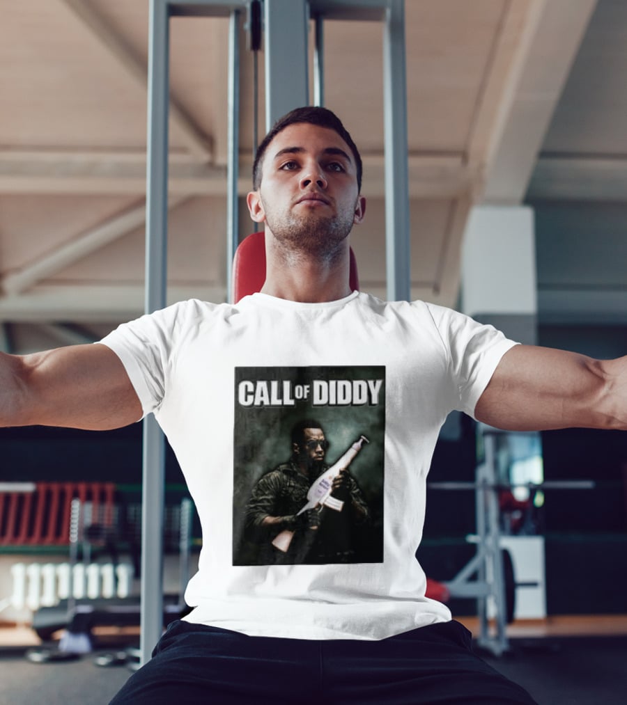Call Of Diddy Sean Combs Parody Lotion Gun T-Shirt