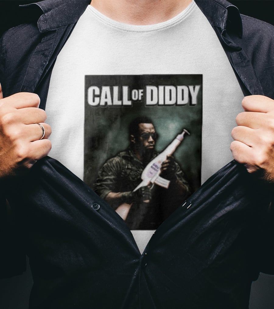 Call Of Diddy Sean Combs Parody Lotion Gun T-Shirt