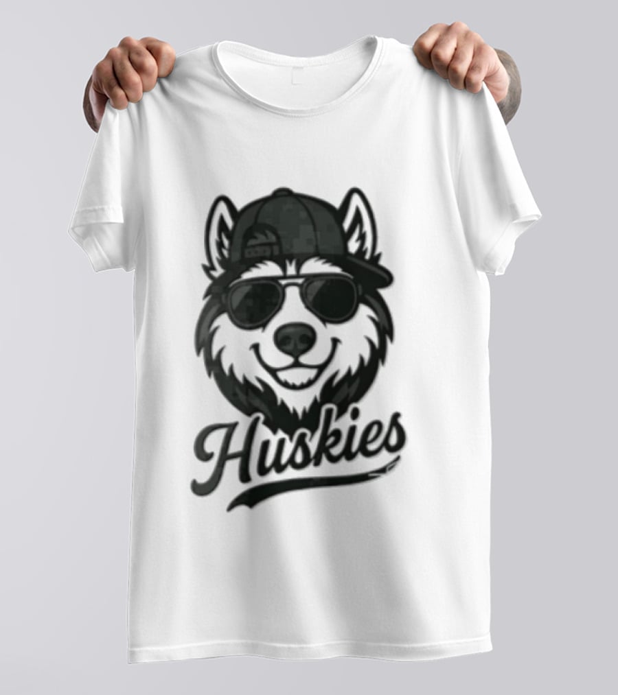 Huskies Husky Dog In Sunglasses And Cap T-Shirt