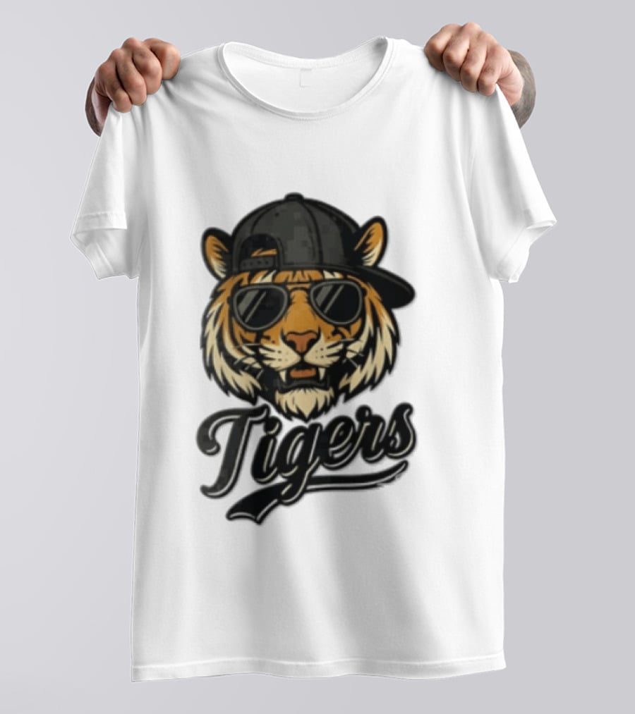 Tiger Sunglasses Baseball Cap Cool Cat T-Shirt