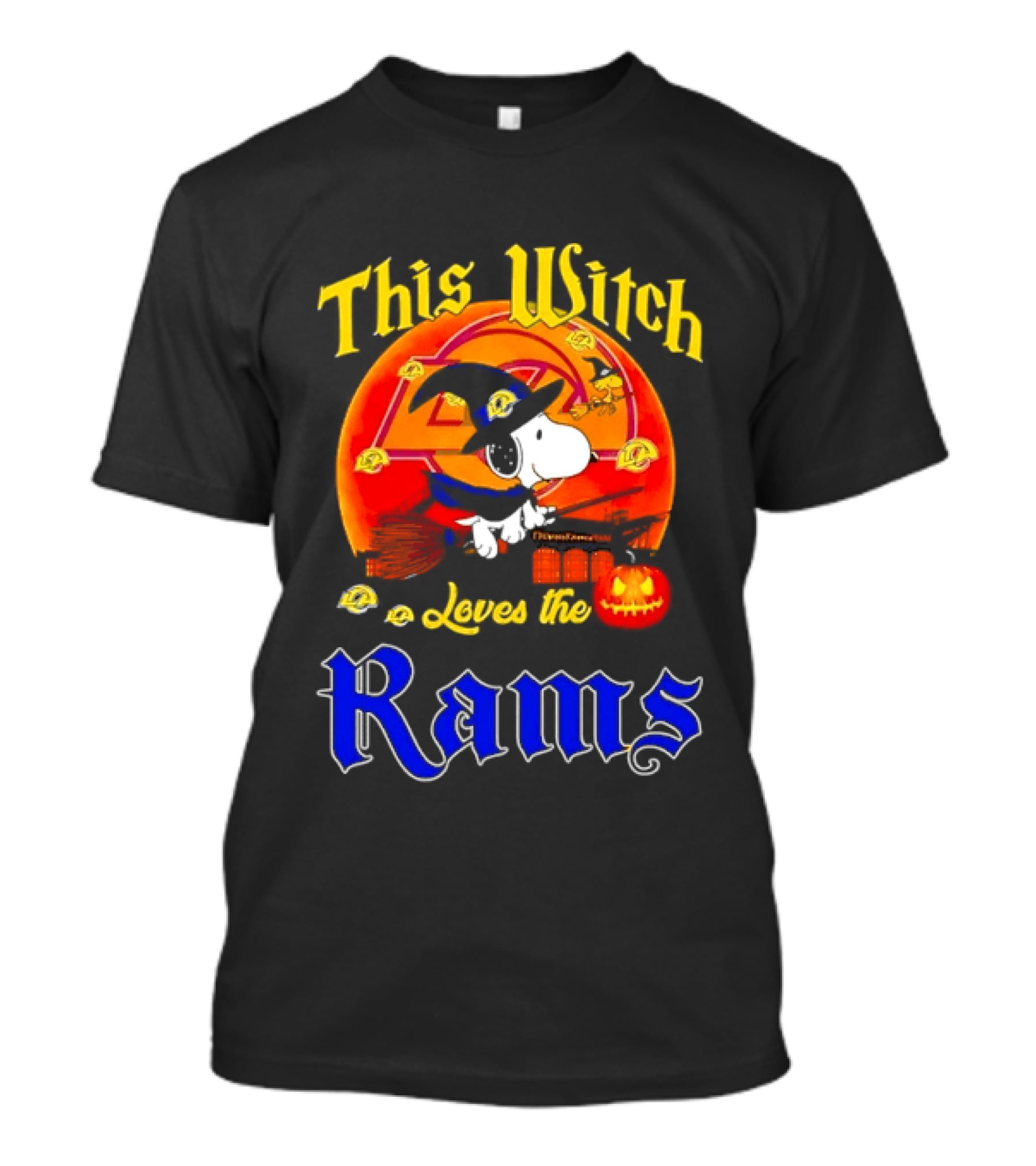 This Witch Loves The Los Angeles Rams Snoopy Halloween T-Shirt