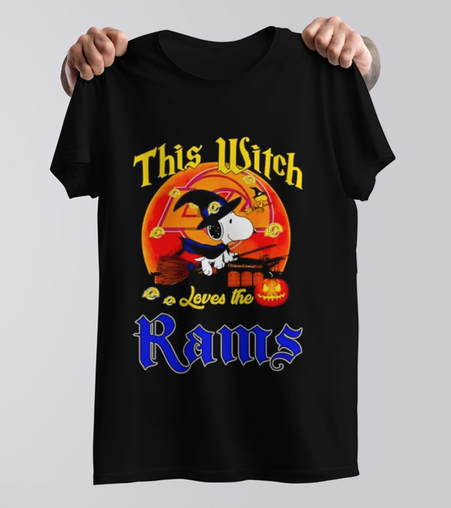 This Witch Loves The Los Angeles Rams Snoopy Halloween T-Shirt