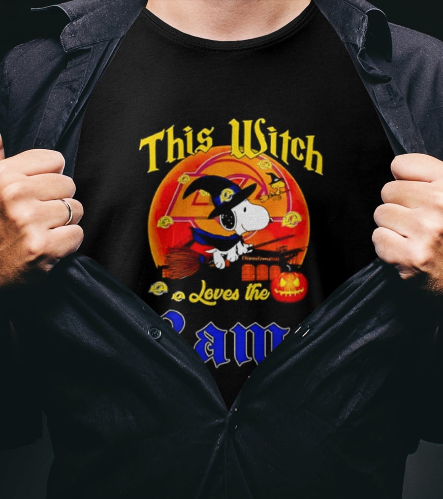 This Witch Loves The Los Angeles Rams Snoopy Halloween T-Shirt