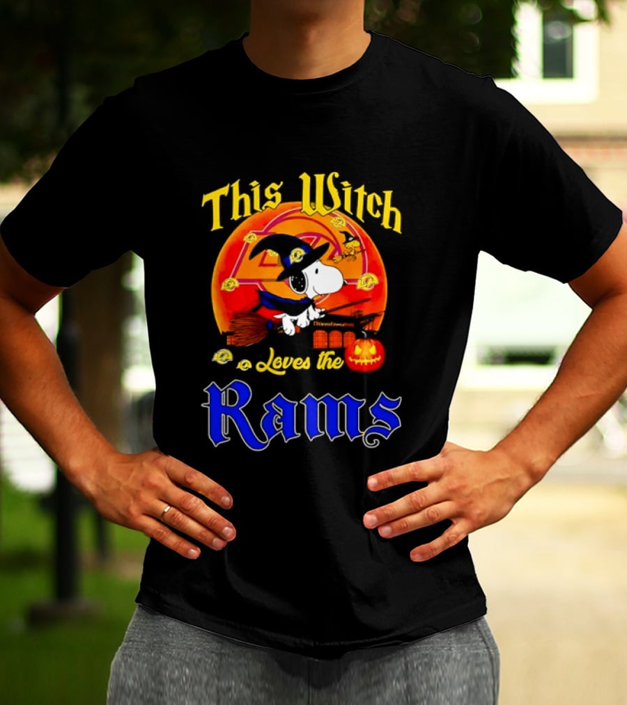 This Witch Loves The Los Angeles Rams Snoopy Halloween T-Shirt