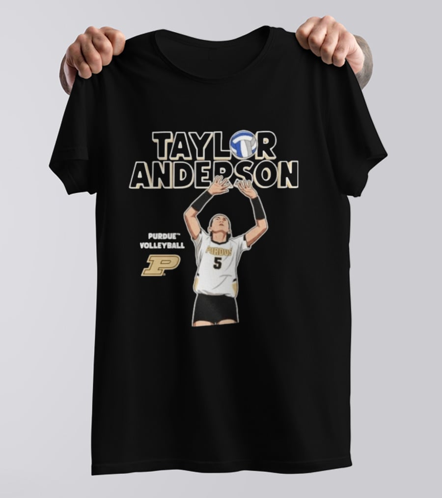 Purdue Volleyball Taylor Anderson Number 5 T-Shirt