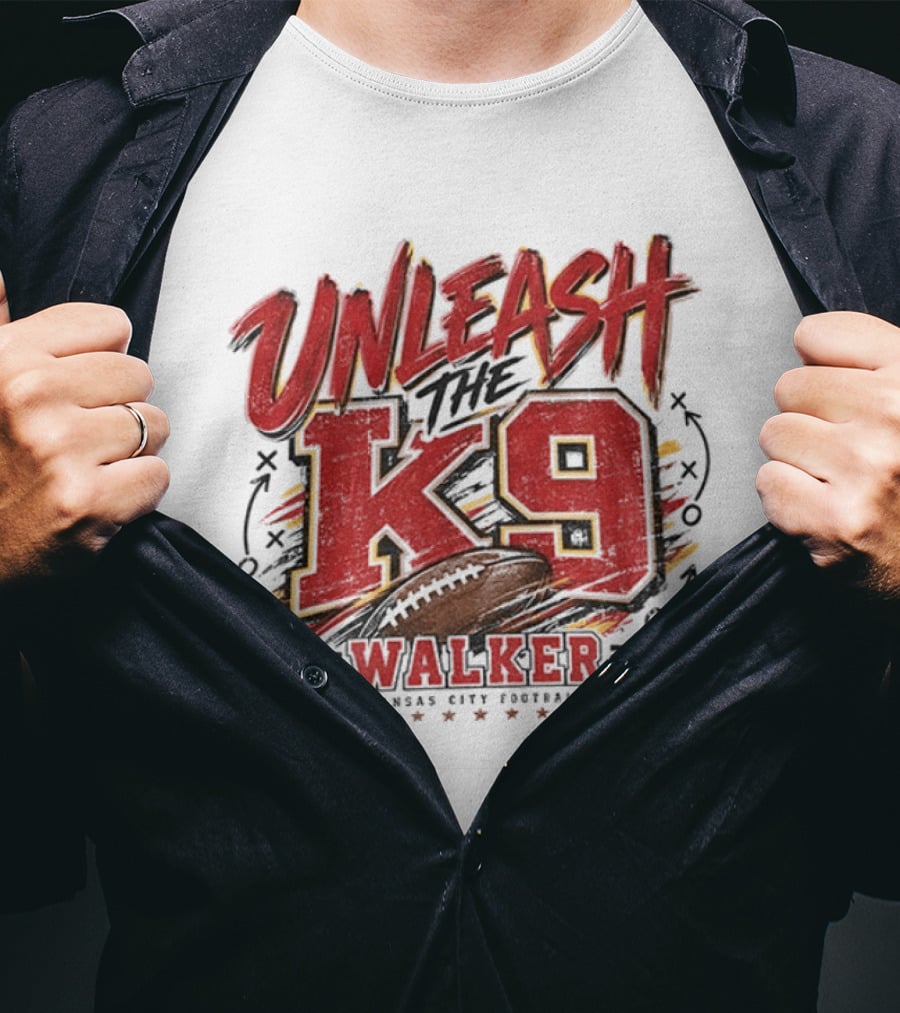 Unleash The K9 Walker Kansas City Football T-Shirt