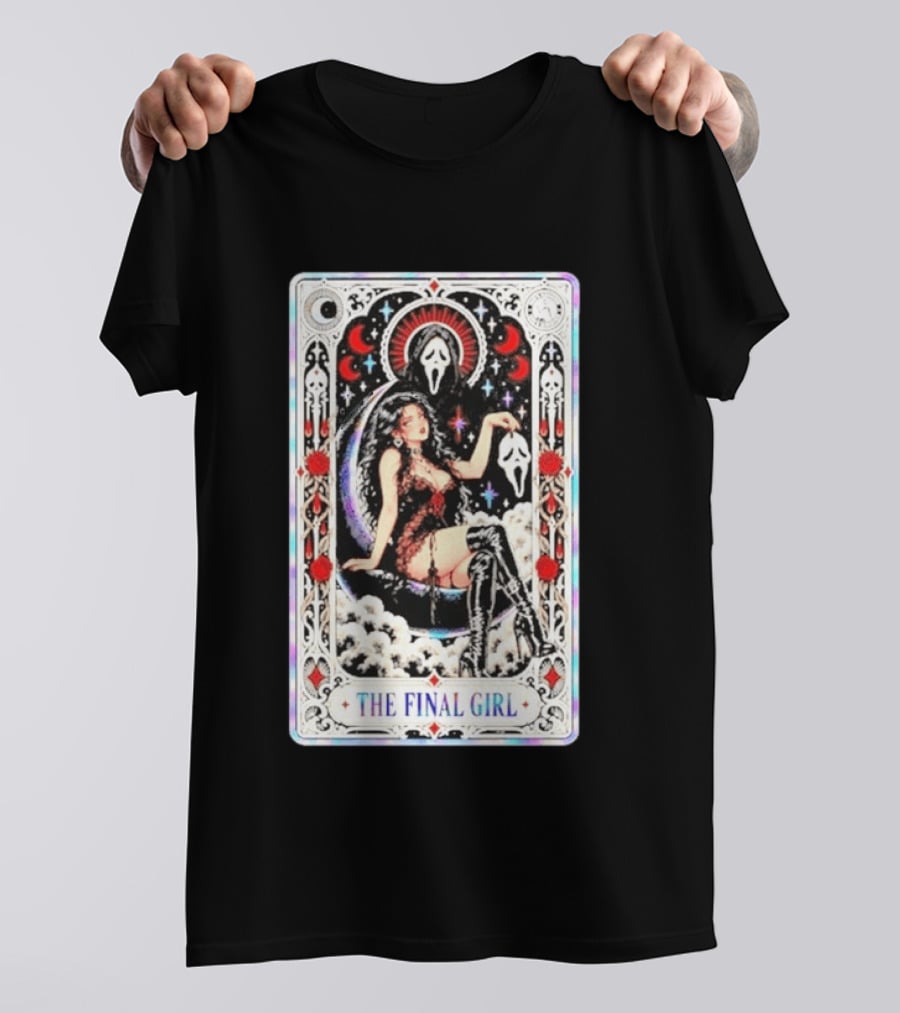 The Final Girl Ghostface Scream Tarot Card Aesthetic T-Shirt