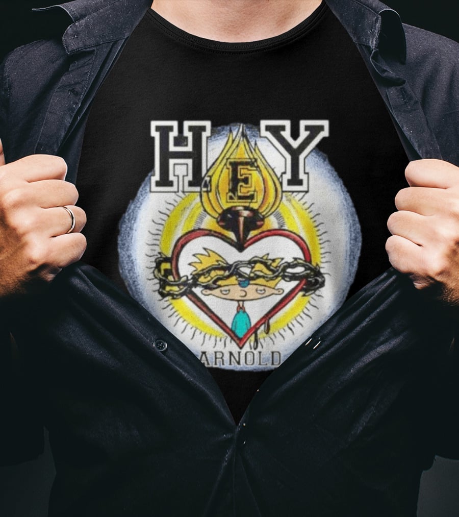 Hey Arnold Sacred Heart Nickelodeon Bootleg T-Shirt