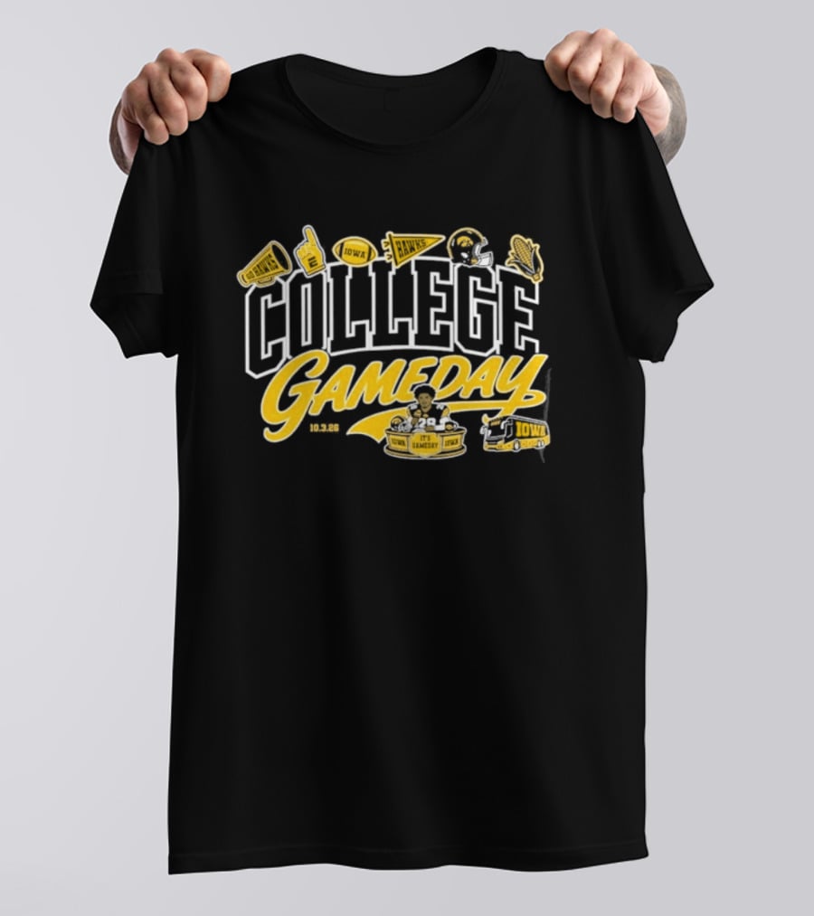College Gameday Iowa Hawkeyes Football 10326 Player No 28 T-Shirt