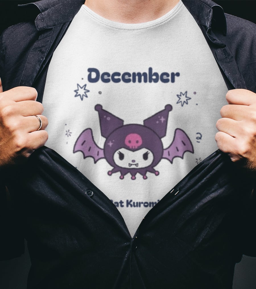 December Bat Kuromi Spooky Sanrio Halloween T-Shirt