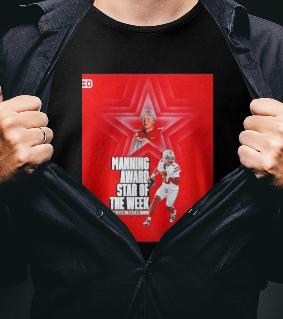 Manning Award Star Of The Week Julian Sayin Ohio State Buckeyes T-Shirt