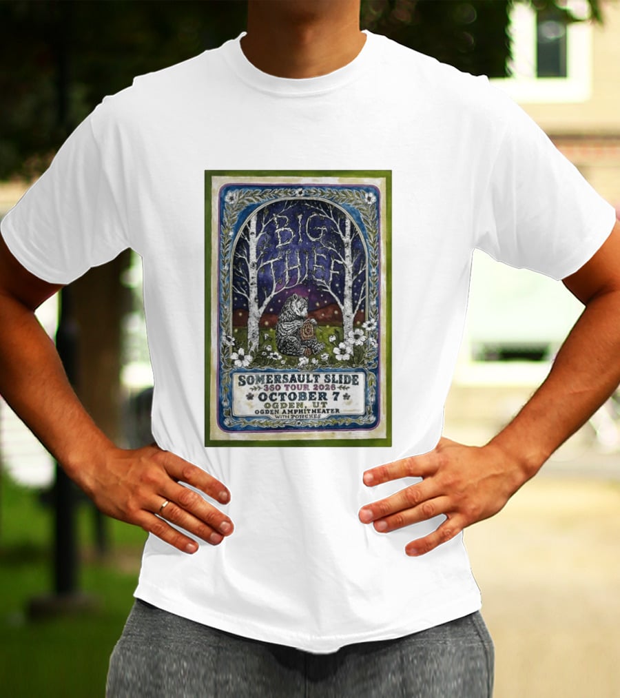 Big Thief Somersault Slide 360 Tour 2026 October 7 Ogden UT Amphitheater With Porches T-Shirt