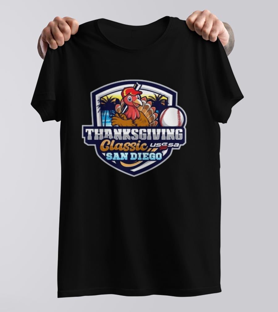 USSSA Thanksgiving Classic San Diego Turkey Baseball T-Shirt