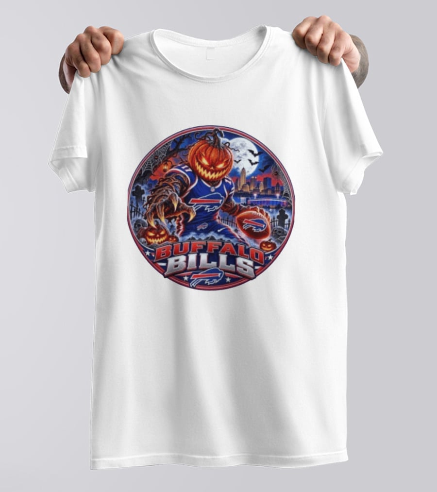 Buffalo Bills Halloween Jack O' Lantern Spooky Night Football T-Shirt
