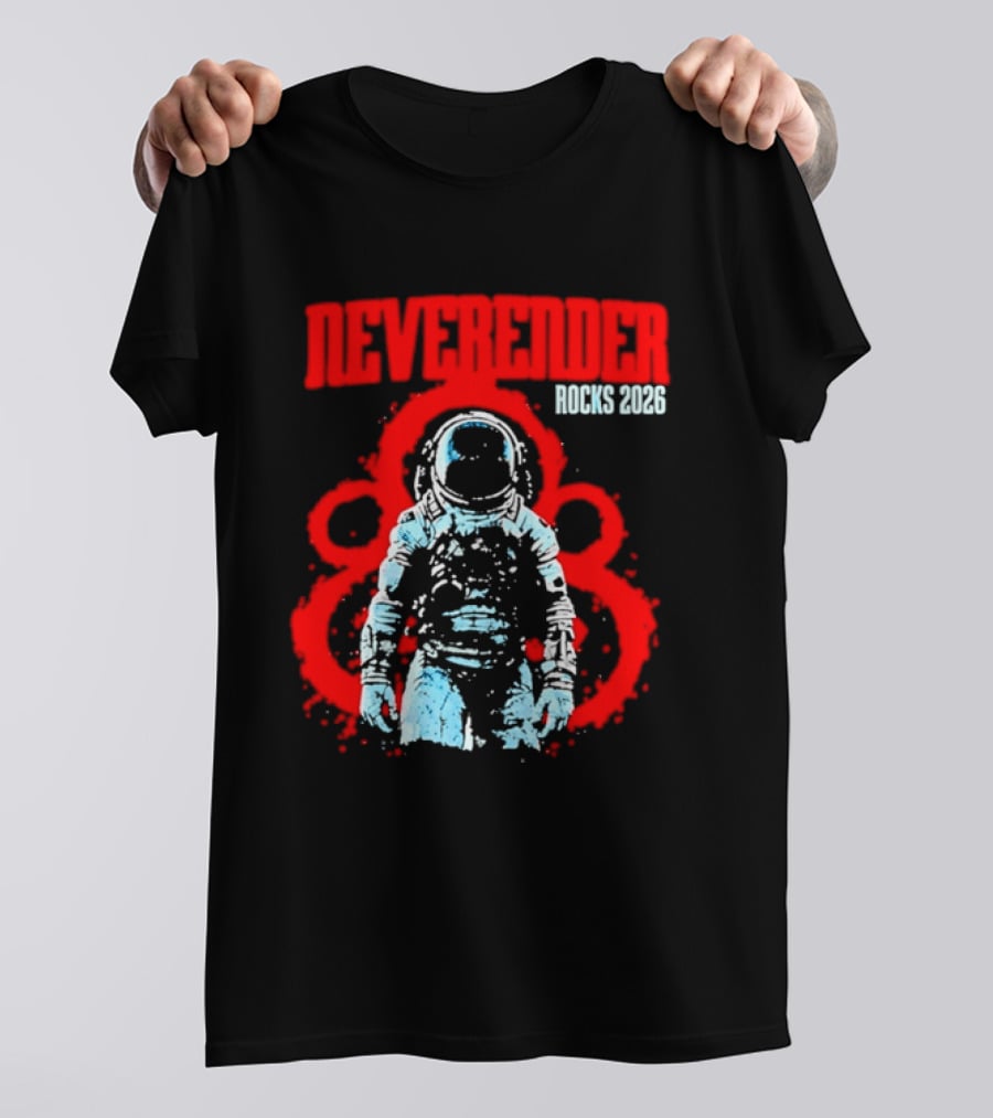 Neverender Rocks 2026 Astronaut Space Music Tour Splash T-Shirt