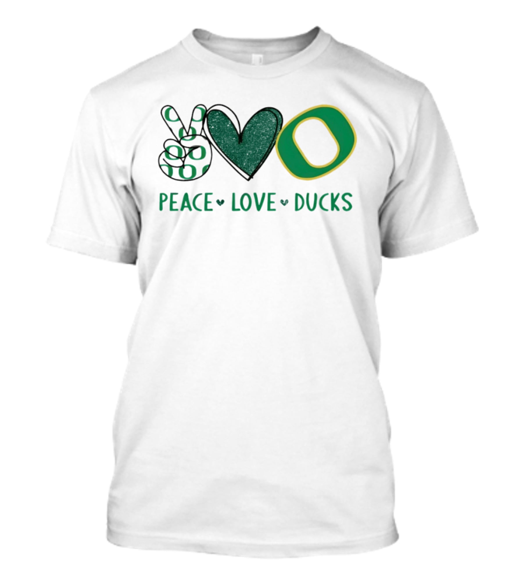 Peace Love Oregon Ducks T-Shirt