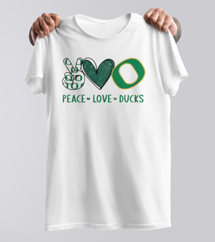 Peace Love Oregon Ducks T-Shirt
