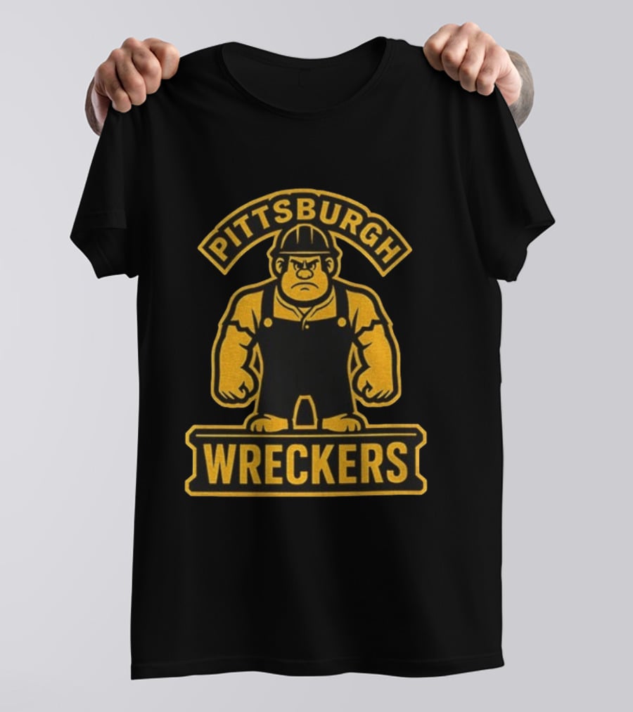 Pittsburgh Wreckers Steelers Pro Football Worker T-Shirt